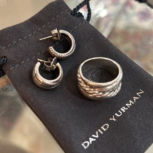 David Yurman Earrings and ring set